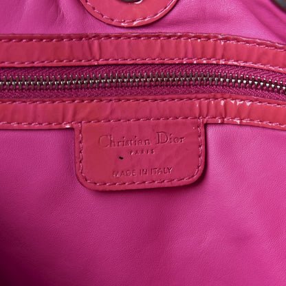 Christian Dior Patent Cannage Dior Soft Vertical Shopping Tote Pink 6 of 13