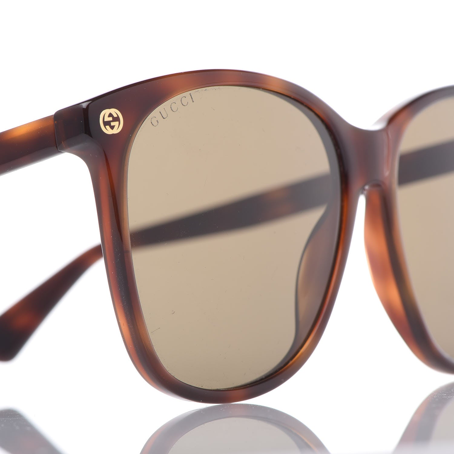 Gucci Acetate Round GG Sunglasses GG0024S Tortoise 8 of 8