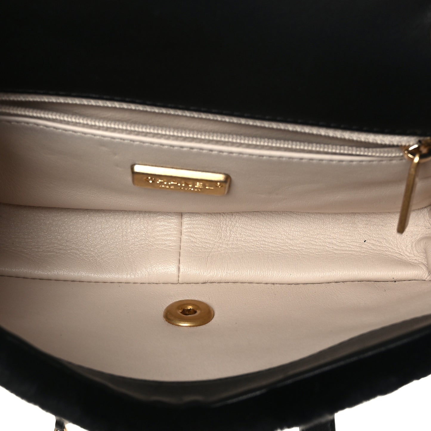 Shearling Lambskin Chevron Quilted Fur Sure Small Flap Black