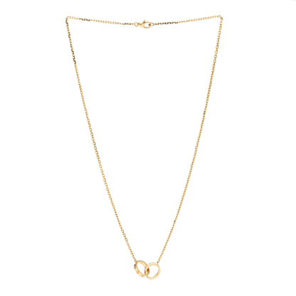 Cartier 18K Yellow Gold Diamond Interlocking LOVE Necklace 3 of 8