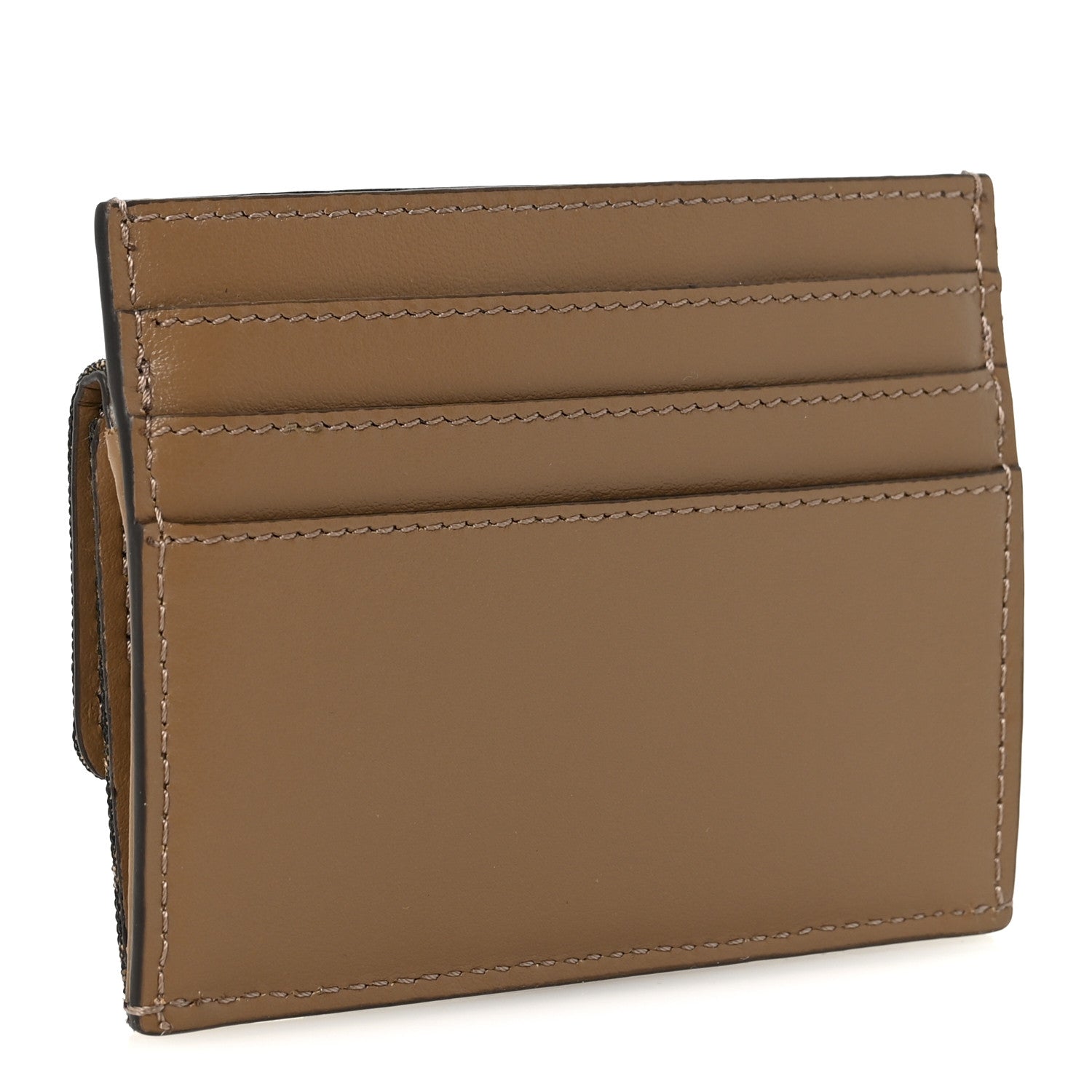 Fendi Fabric Jacquard FF 1974 Fold Over Card Holder Wallet Tobacco Moro 3 of 7