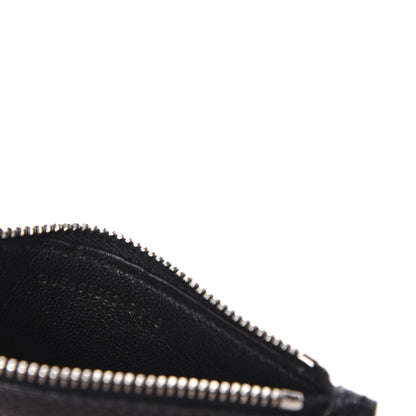 Saint Laurent Grained Calfskin 5 Fragments Zip Pouch Card Holder Black 7 of 10