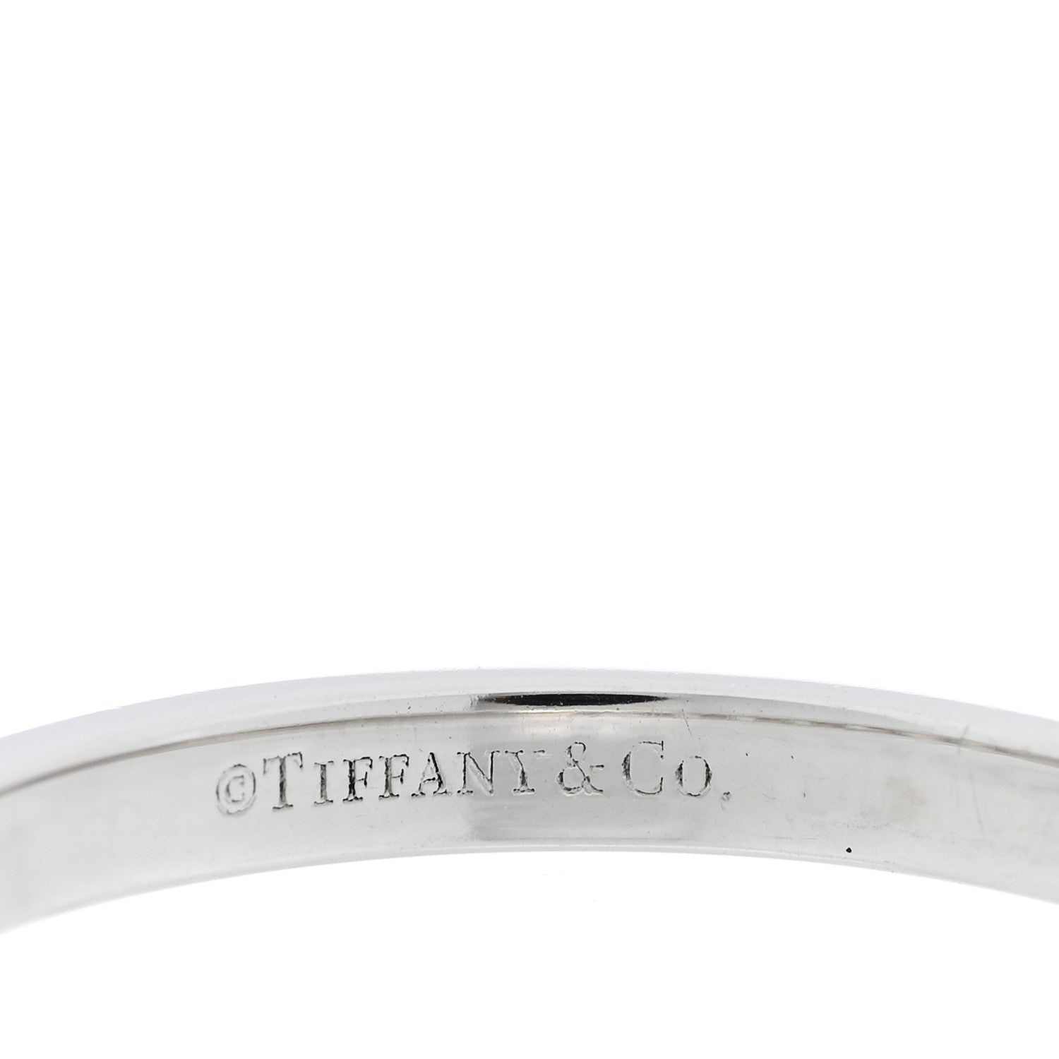 Tiffany Platinum Diamond 2.2mm Half Circle Forever Band Ring 50 5.5 4 of 4