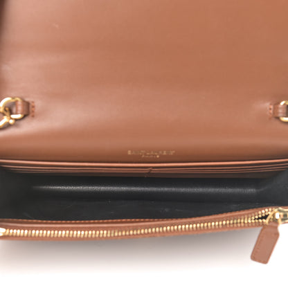 Saint Laurent Smooth Calfskin Classic Monogram Kate Tassel Chain Wallet Brown 5 of 13
