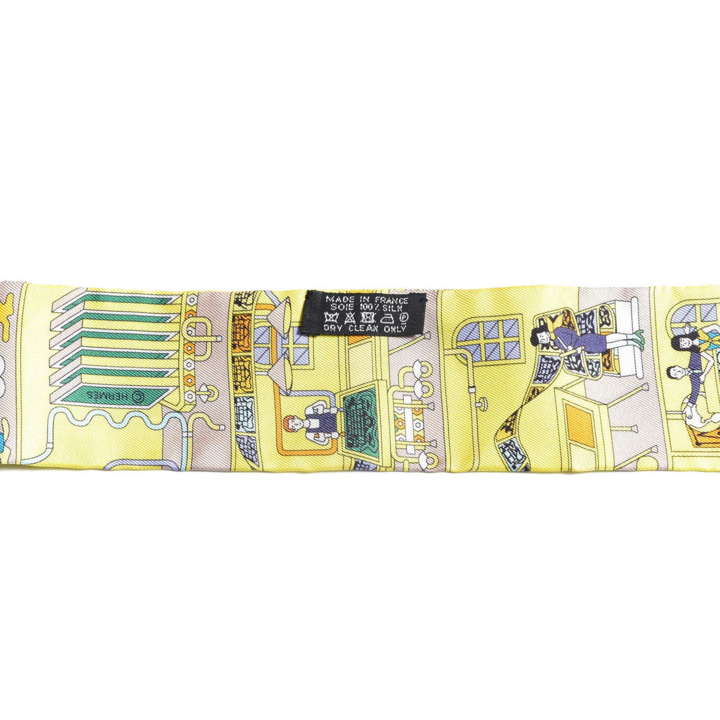 Silk La Maison des Carres Twilly Jaune Vif Bleu Roy Turquoise