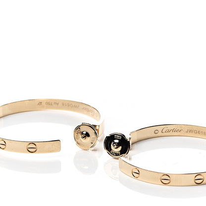 Cartier 18K Yellow Gold Large LOVE Hoop Earrings 3 of 6