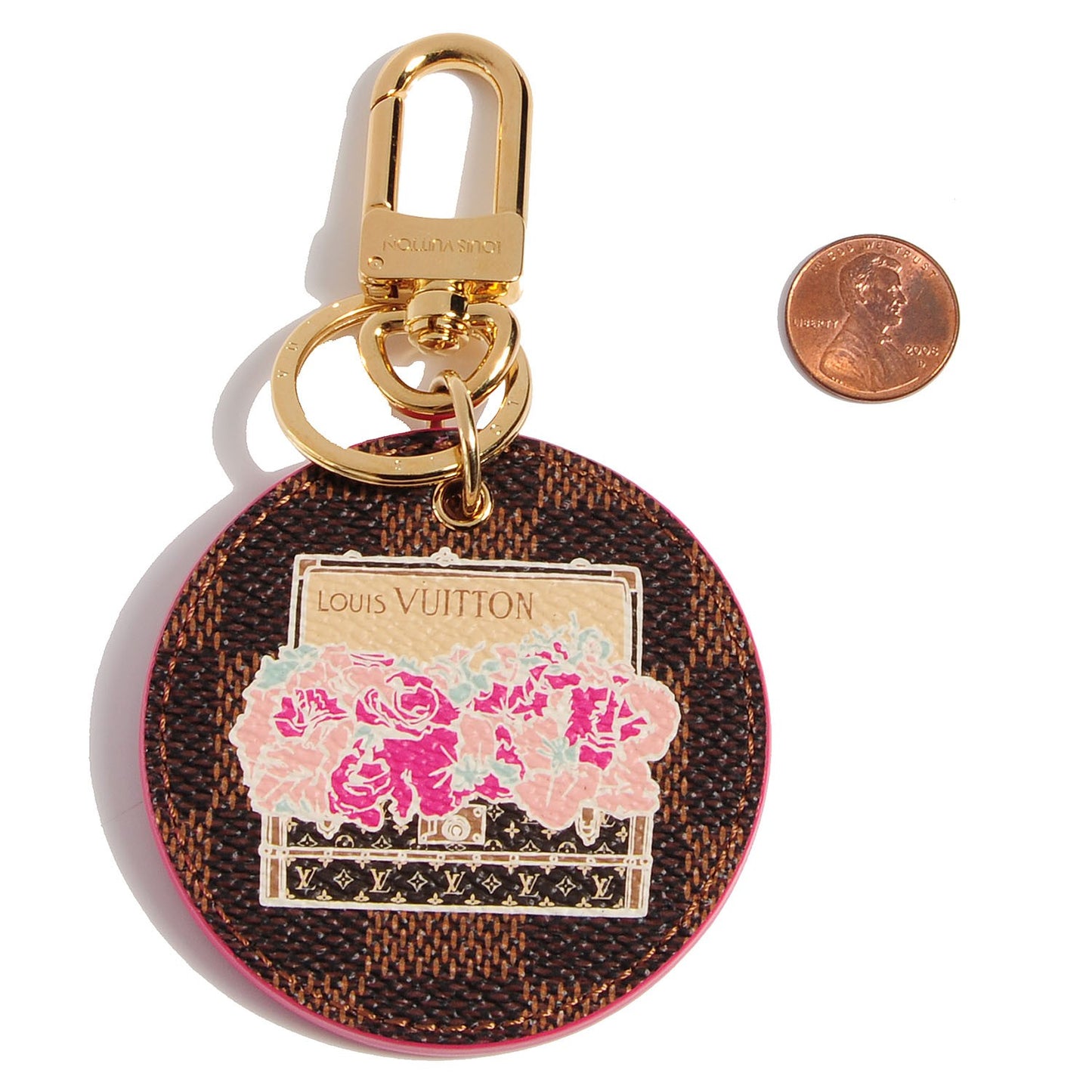 Damier Ebene Illustre Posies Bag Charm
