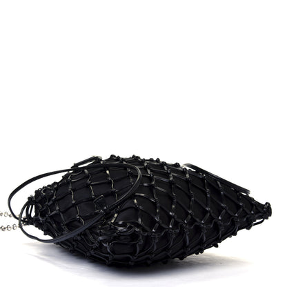 Prada Satin Net Chain Bag Black 3 of 5