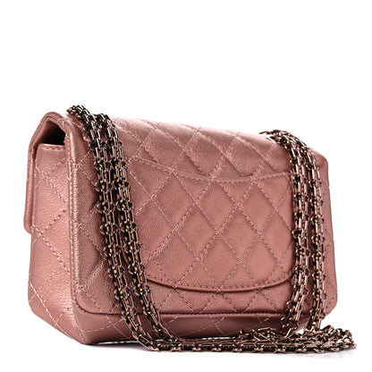 Chanel Metallic Grained Calfskin Quilted 2.55 Reissue Mini Flap Copper Pink 3 of 10