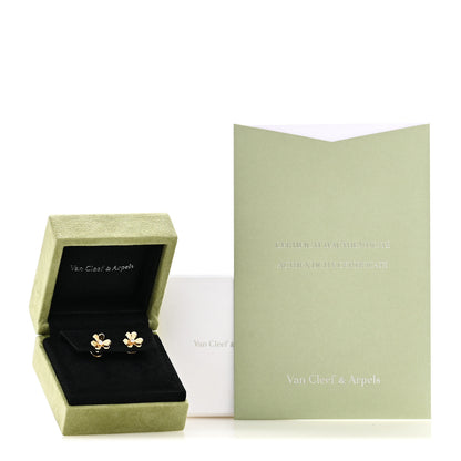 Van Cleef & Arpels 18K Yellow Gold Diamond Mini Frivole Earrings 5 of 5