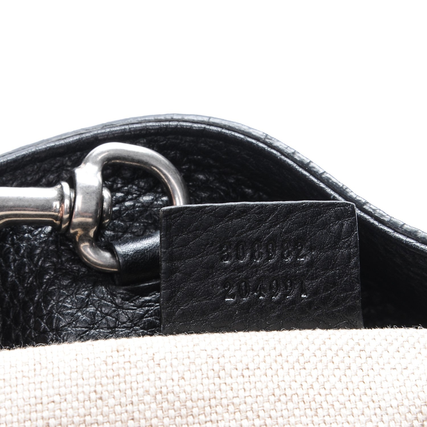Gucci Pebbled Calfskin Studded Medium Soho Chain Shoulder Bag Black 7 of 7
