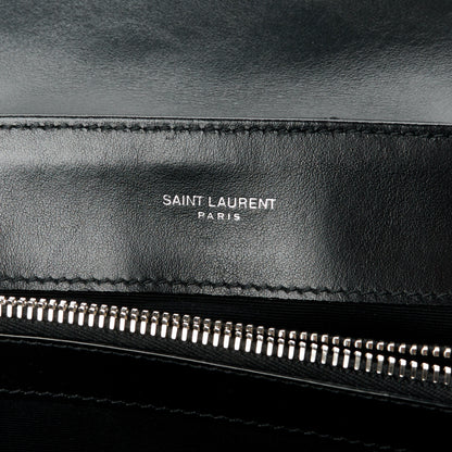 Saint Laurent Calfskin Y Quilted Monogram Medium Loulou Chain Satchel Black 6 of 11