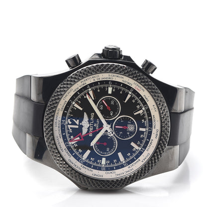 Breitling Carbon Steel Rubber 49mm Bentley GMT Chronograph Limited Edition Automatic Watch Black M47362 2 of 5
