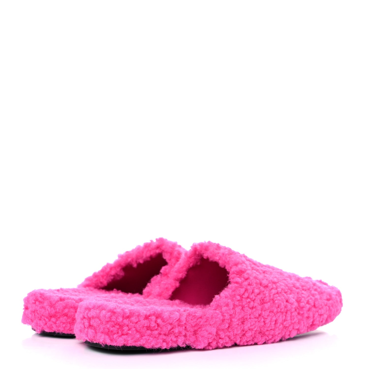Balenciaga Faux Shearling Cosy BB Mules 37 Pink 4 of 10
