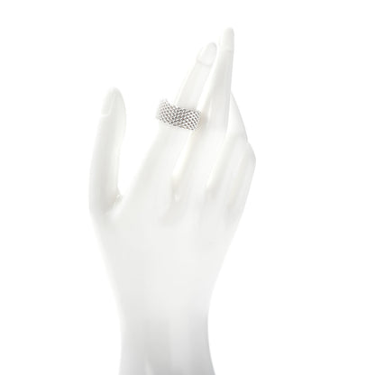 Tiffany Sterling Silver Somerset Mesh Ring 51 5.75 2 of 4