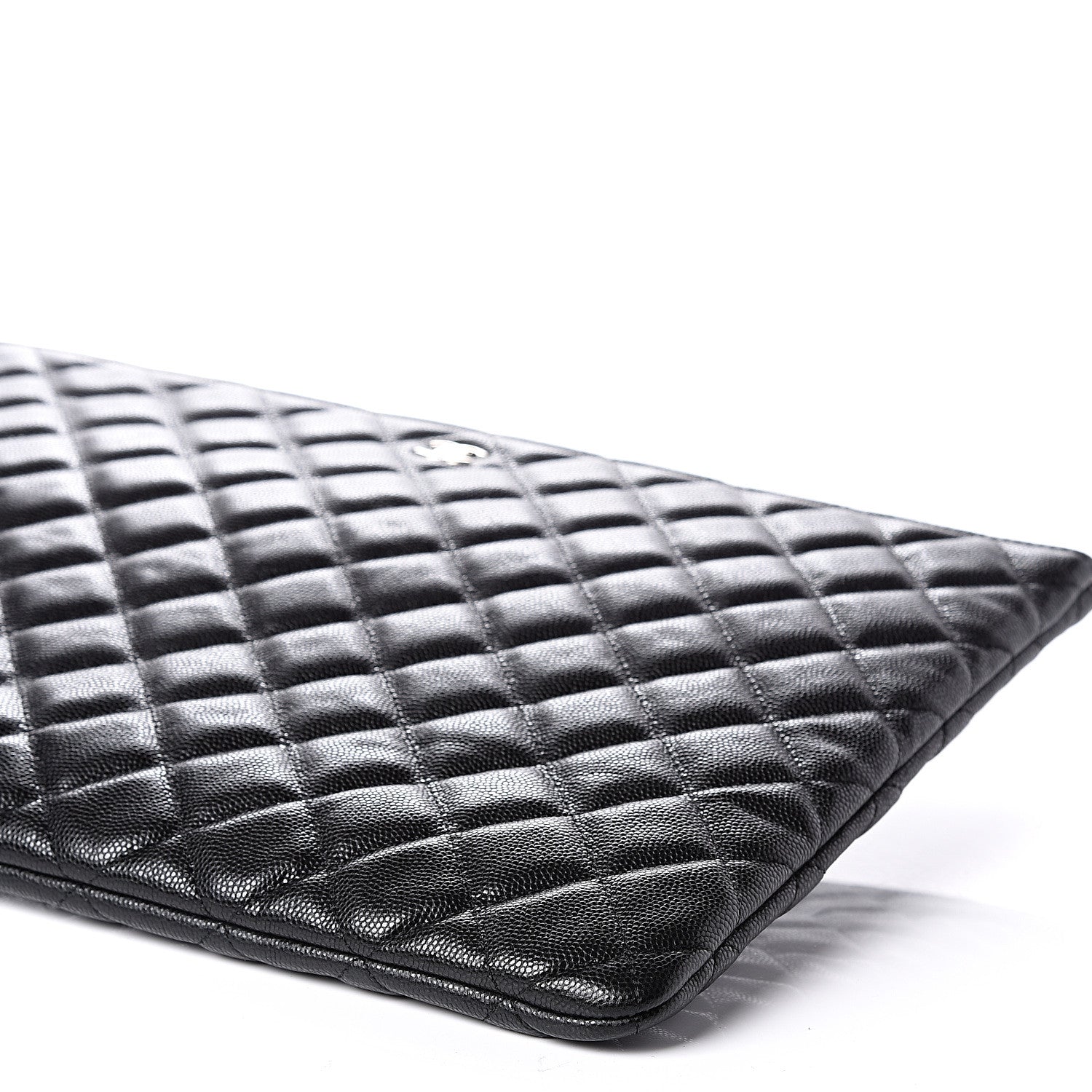 Chanel Caviar Quilted Large Cosmetic Case Black 7 of 8