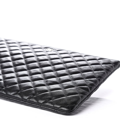 Chanel Caviar Quilted Large Cosmetic Case Black 7 of 8