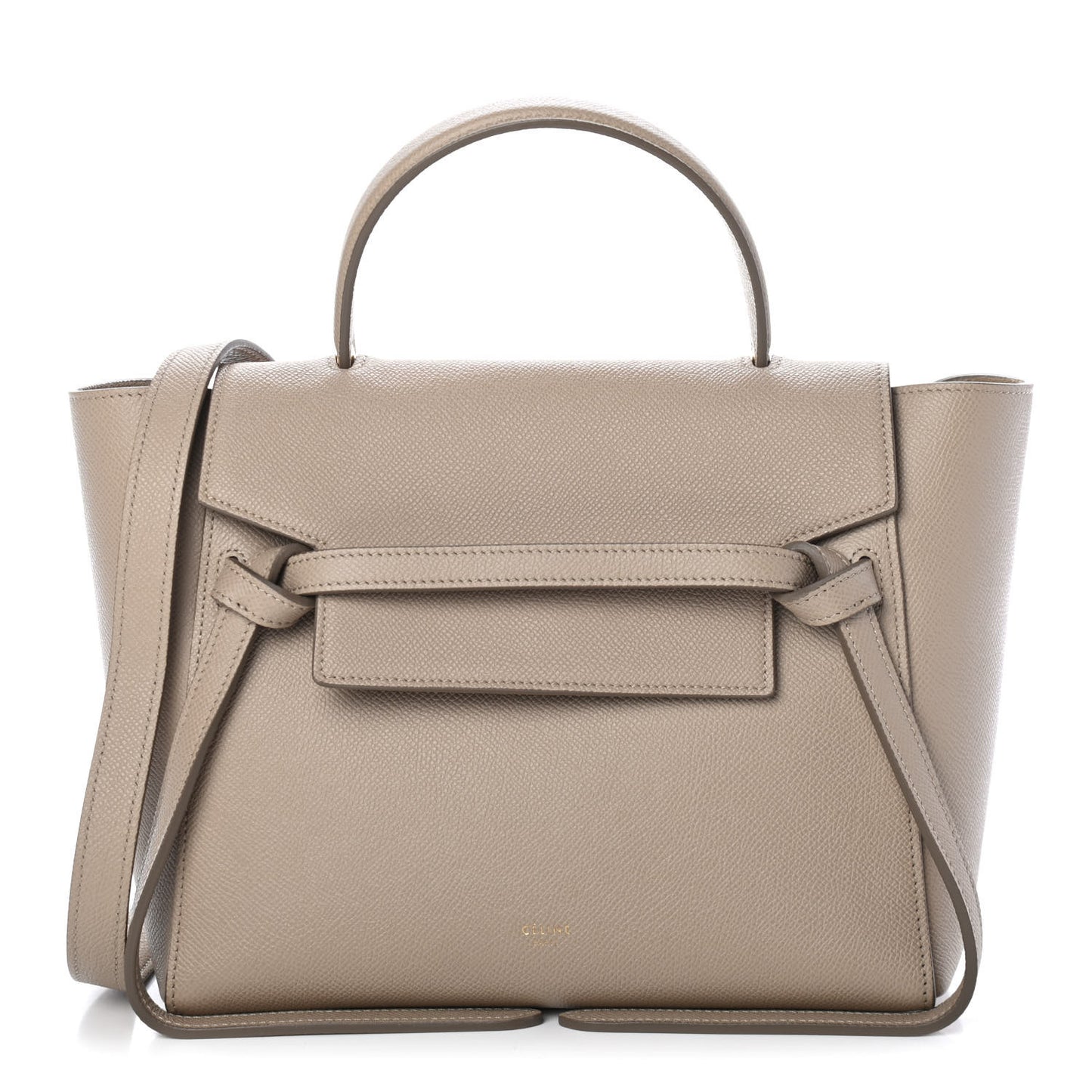 Grained Calfskin Micro Belt Bag Light Taupe
