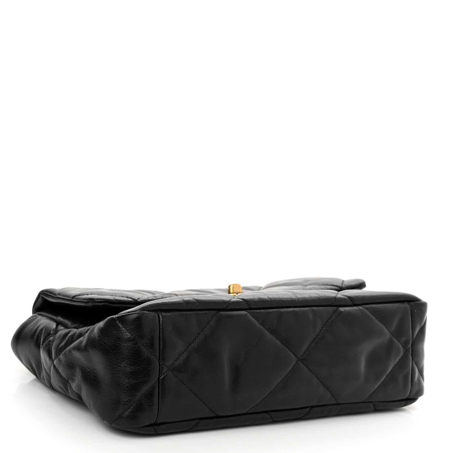 Goatskin Quilted Large Chanel 19 Flap Black