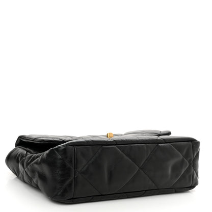 Chanel Goatskin Quilted Large Chanel 19 Flap Black 4 of 10