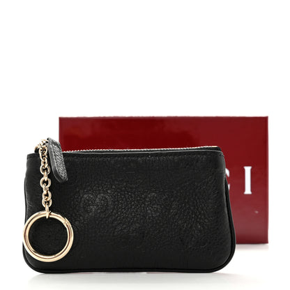 Gucci Guccissima GG Emblem Zip Key Case Black 8 of 8