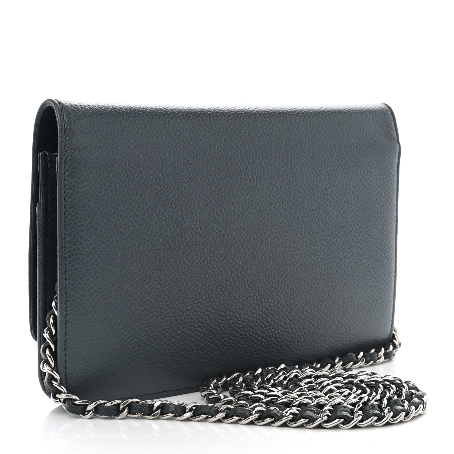 Chanel Caviar Timeless CC Wallet on Chain WOC Navy 3 of 14