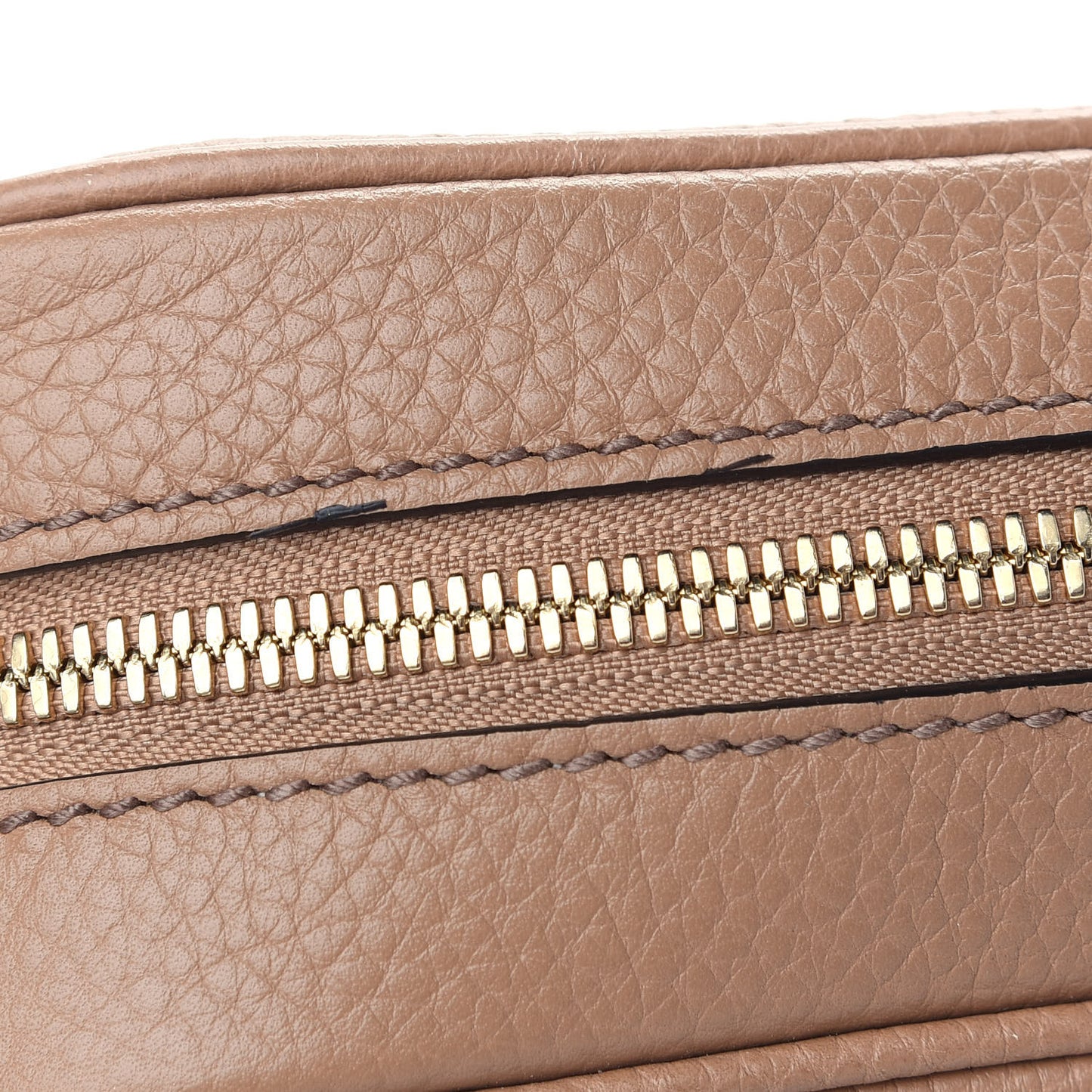 Pebbled Calfskin Small Soho Disco Bag Camelia