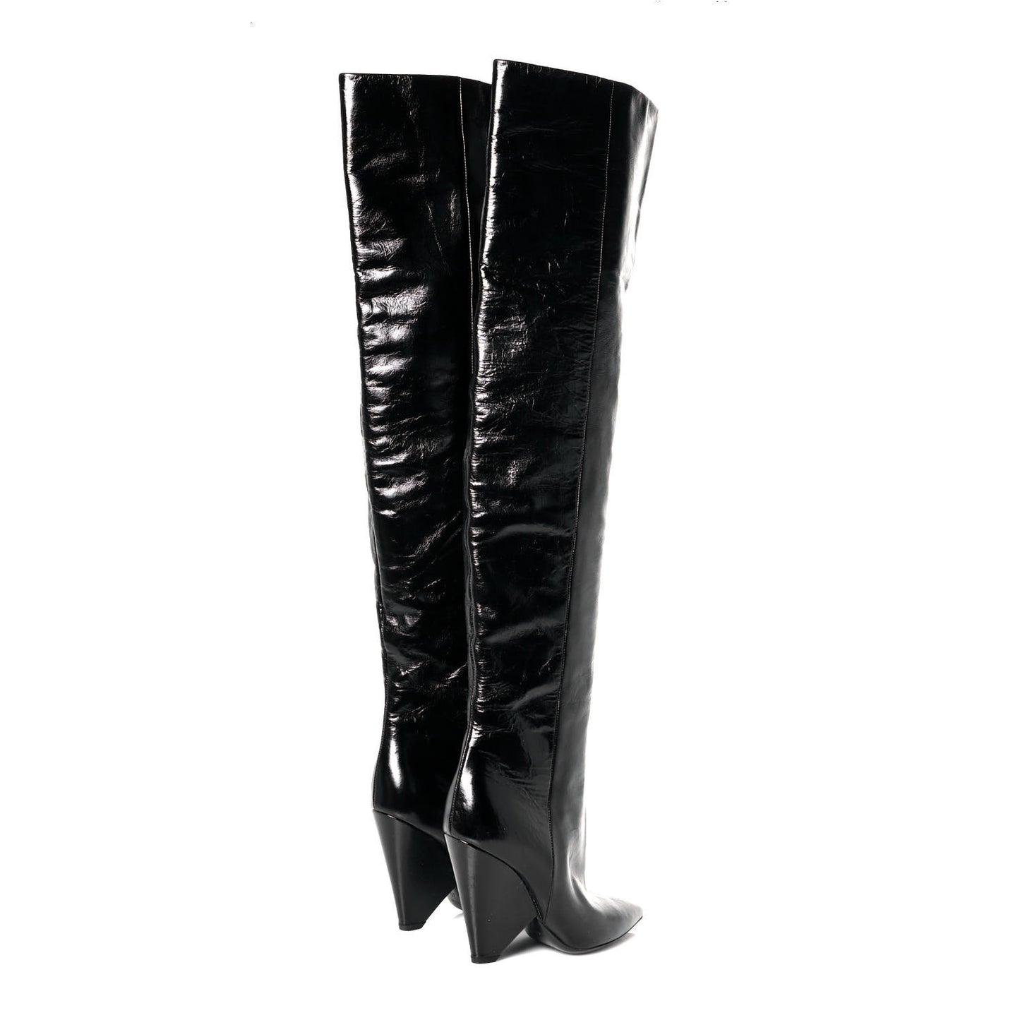 Calfskin Niki 105 Thigh High Boots 35 Black