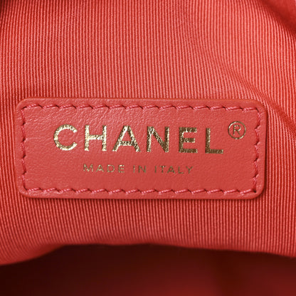 Chanel Cotton Canvas Large CC Embrace Hobo Coral 7 of 13
