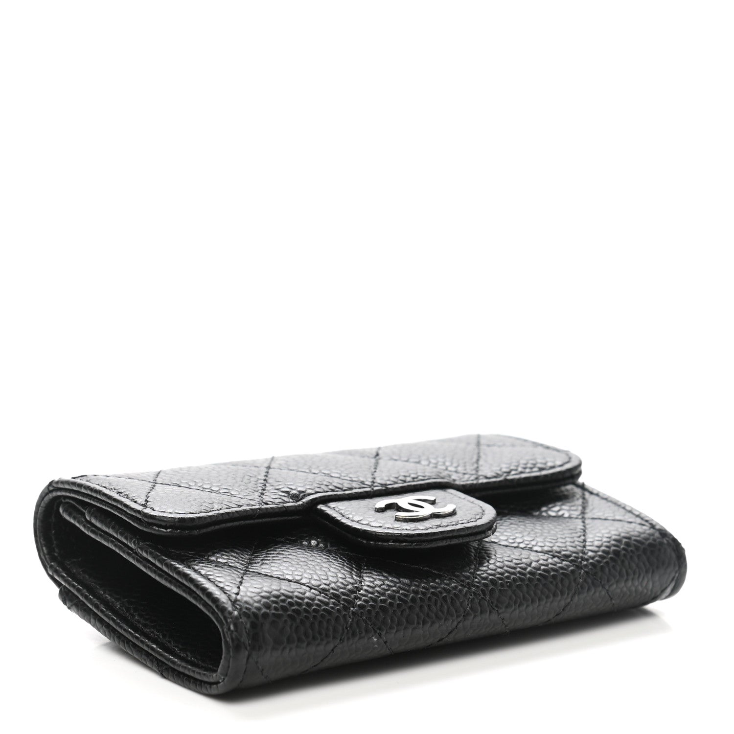 Chanel Caviar Quilted Flap Card Holder Wallet Black 4 of 9
