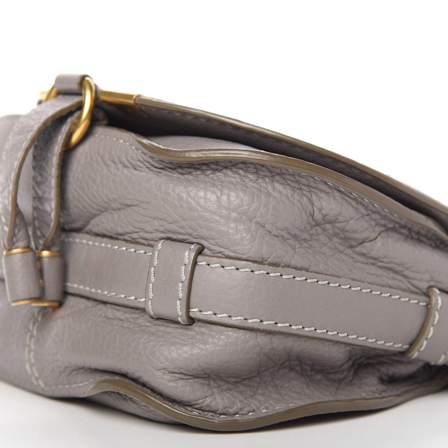 Calfskin Mini Marcie Round Crossbody Bag Cashmere Grey