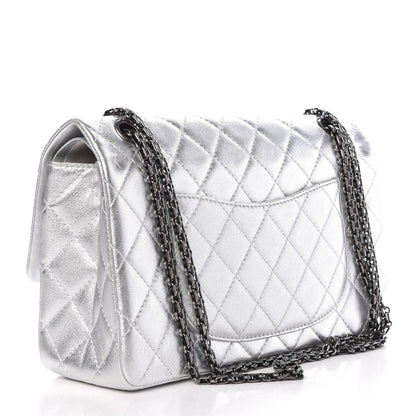 Chanel Metallic Lambskin Quilted 2.55 Reissue 226 Flap Silver 3 of 8
