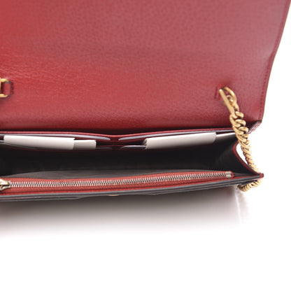 Gucci GG Supreme Monogram Web Queen Margaret Chain Wallet Red 5 of 10