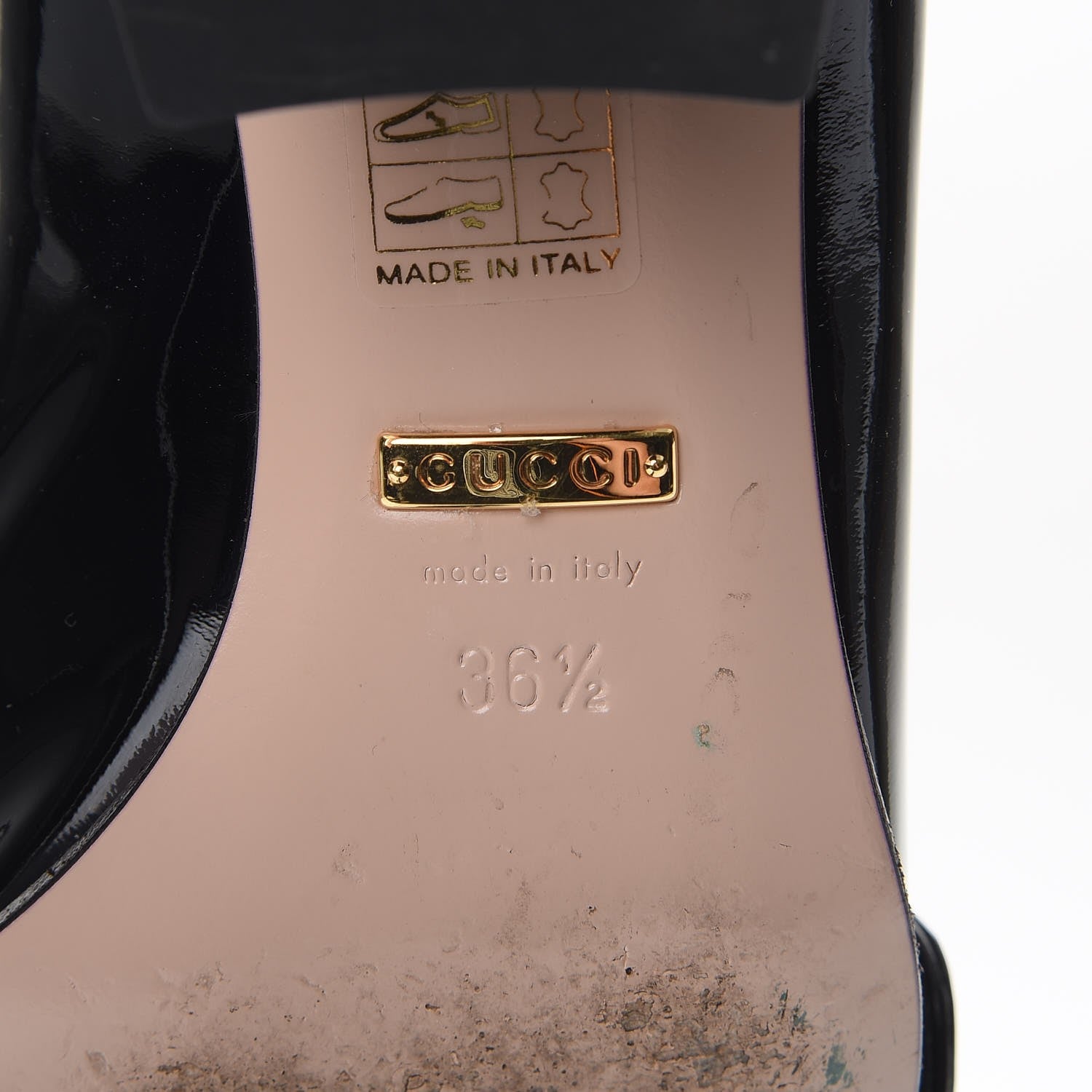 Gucci Vernice GG Marmont Fringe Loafer Pumps 36.5 Black 8 of 12