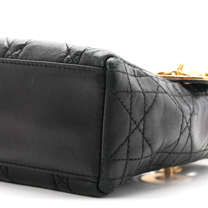 Christian Dior Lambskin Cannage Mini Lady Dior Black 9 of 9