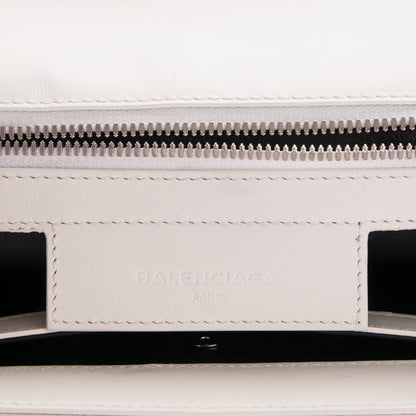 Balenciaga Calfskin Bal58 Shoulder Bag White Black 6 of 7