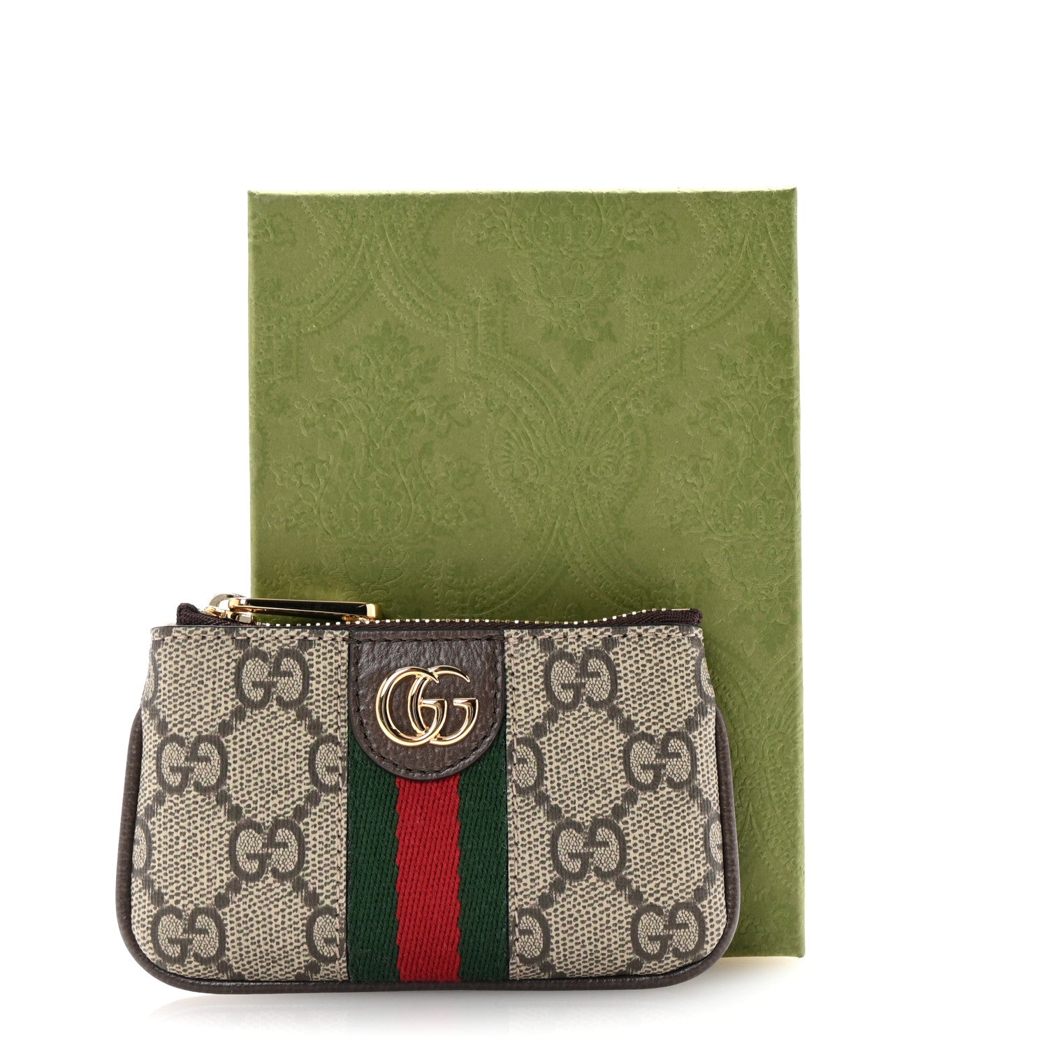 Gucci GG Supreme Monogram Web Ophidia Key Case Beige New Acero 8 of 8