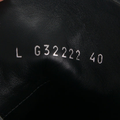 Chanel Tweed Lambskin High Top Sneakers 40 Navy Black Khaki 7 of 7