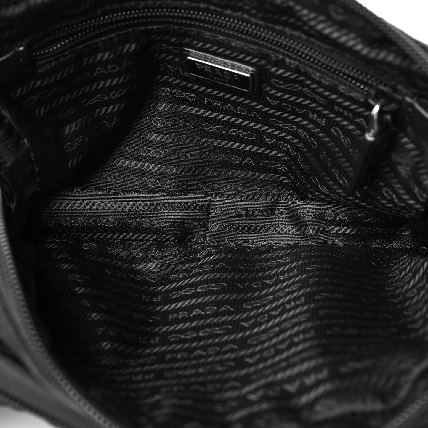 Tessuto Nylon Saffiano Wristlet Black