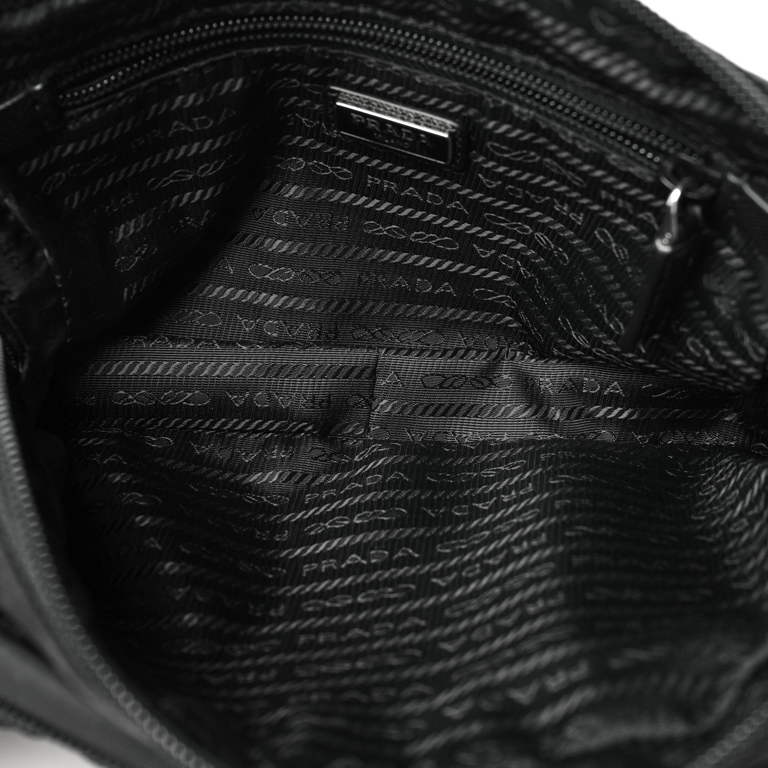 Prada Tessuto Nylon Saffiano Wristlet Black 4 of 9