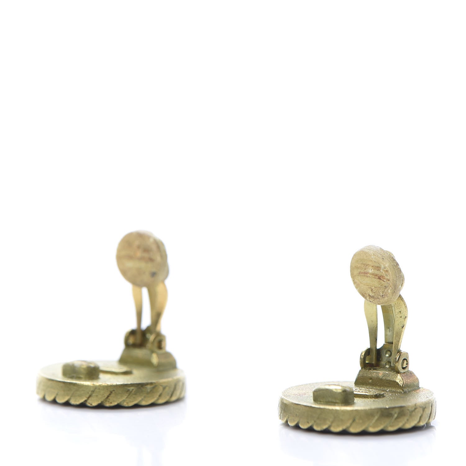 Chanel Enamel CC Clip On Earrings Black 3 of 6