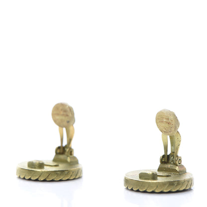 Chanel Enamel CC Clip On Earrings Black 3 of 6