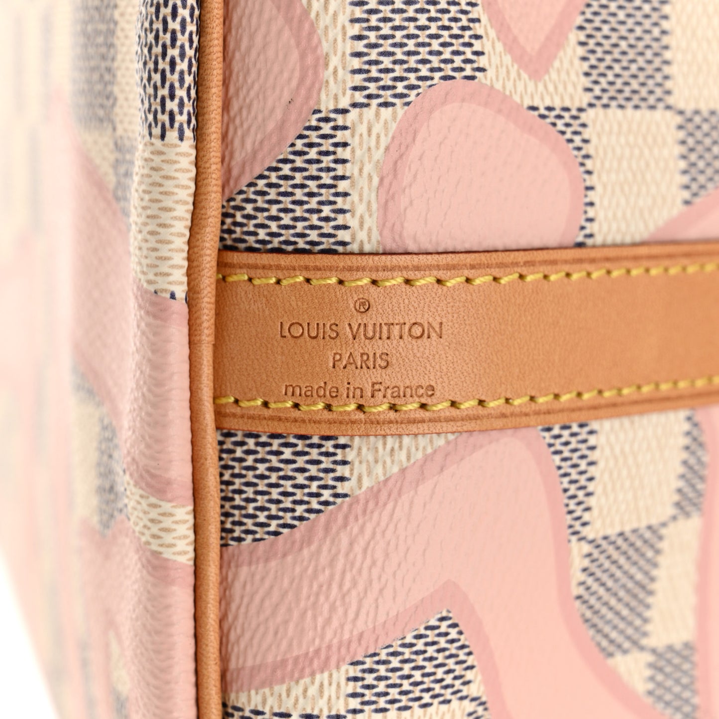 Damier Azur Tahitienne Speedy Bandouliere 30 Rose Ballerine