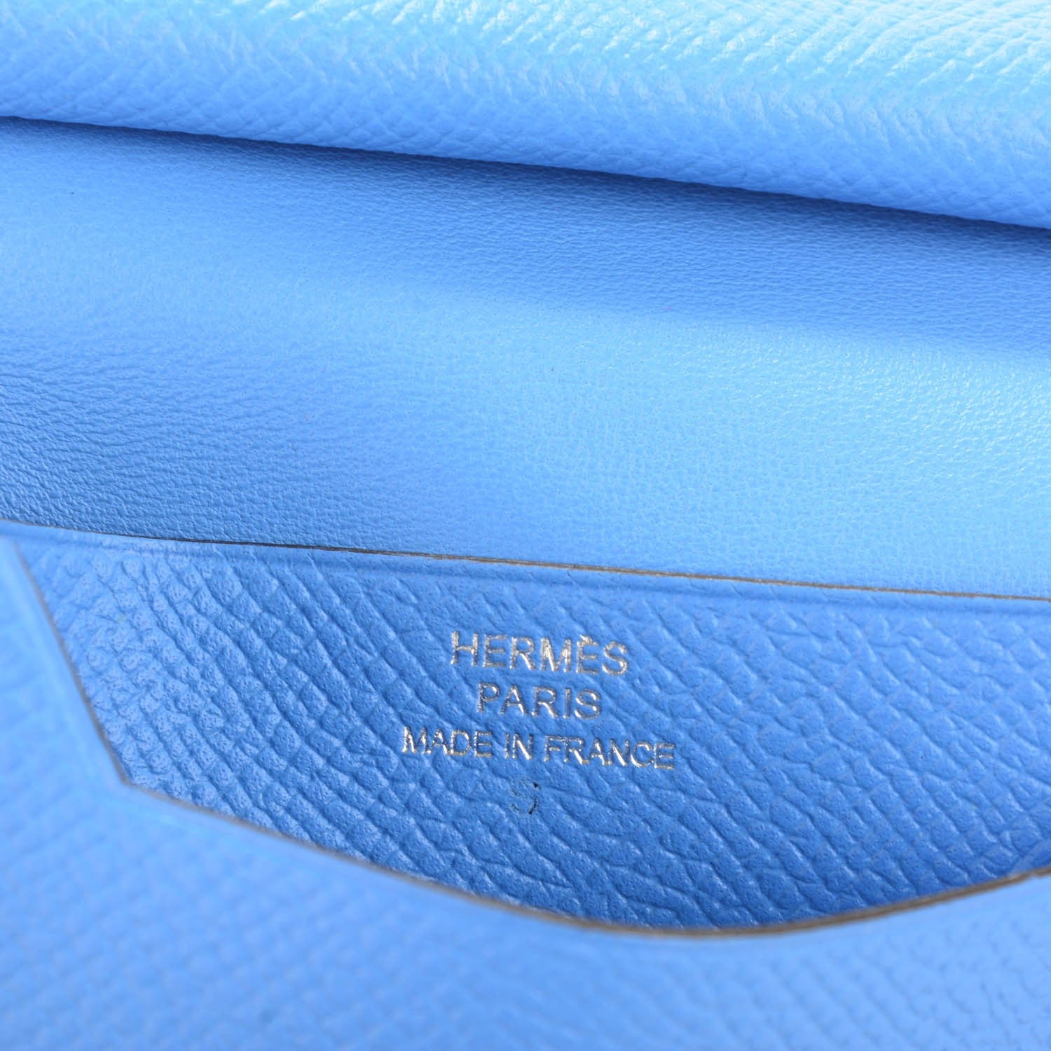 Hermes Epsom Mini Bearn Wallet Bleu Paradis 6 of 6