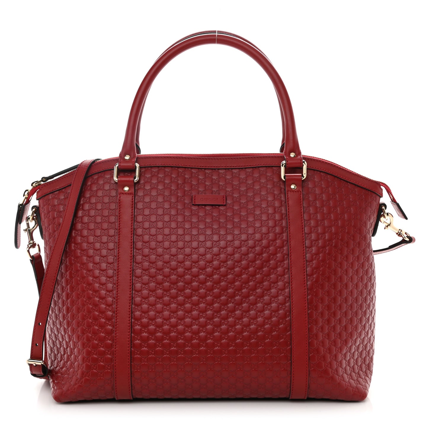 Soft Microguccissima Large Dome Satchel Red