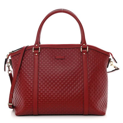 Gucci Soft Microguccissima Large Dome Satchel Red 1 of 8