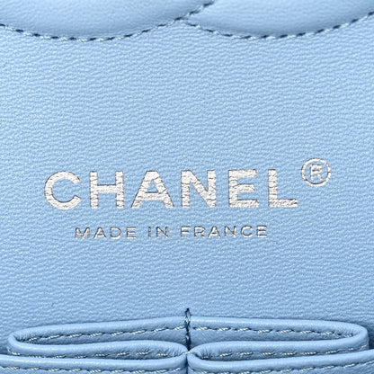 Chanel Denim Quilted Medium Double Flap Light Blue 6 of 10