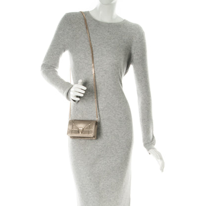 Christian Dior Metallic Grained Calfskin Baby Diorama Flap Bag Champagne 2 of 7