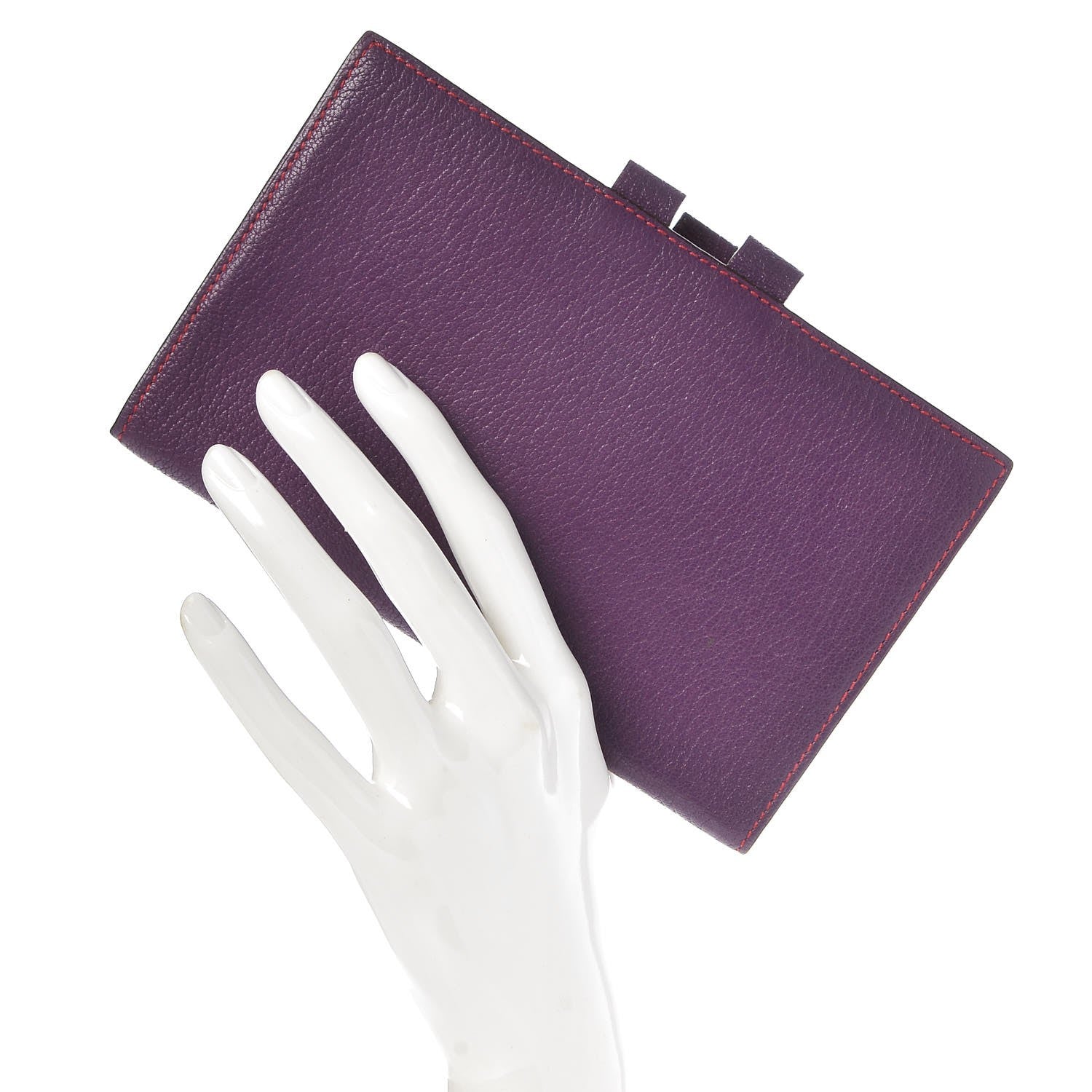 Hermes Chevre Mysore Bi Color Vision Agenda Violet Rose Shocking 2 of 9