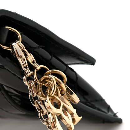 Christian Dior Patent Cannage Lady Dior Pouch Wallet On Chain Black 13 of 13